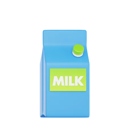 Blue Packaged Milk  3D Icon