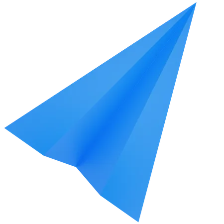 Blue Paper Plane  3D Icon