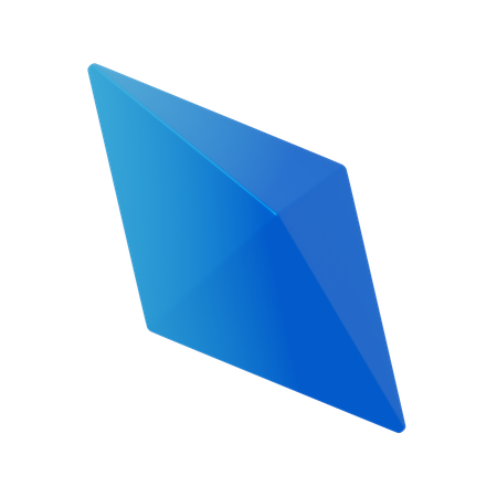 Blue Polygon  3D Icon