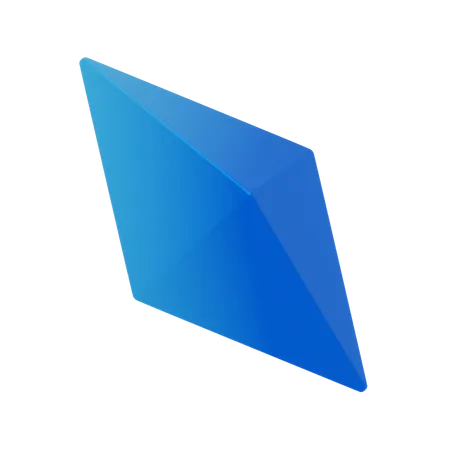 Blue Polygon  3D Icon