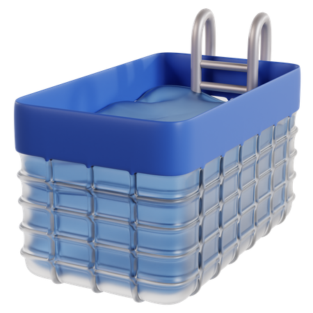 Blue Portable Cooler Sport  3D Icon