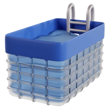 Blue Portable Cooler Sport  3D Icon