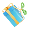 free 3d blue gift box 