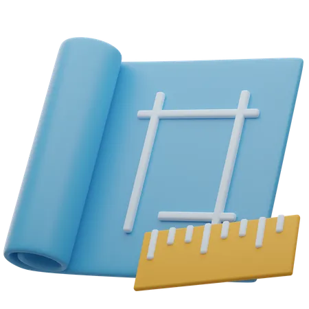 Blue Print  3D Icon