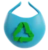 Blue Recycle Bag With Green Symbol