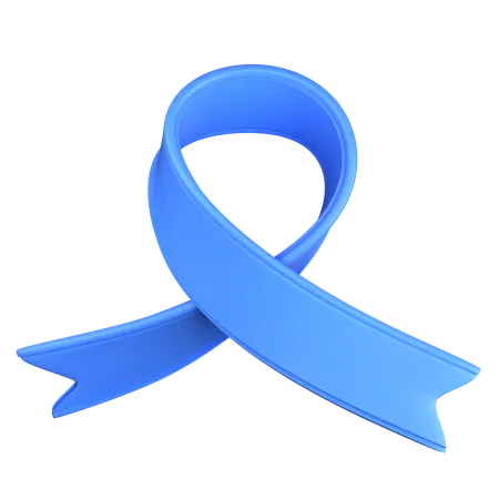 Blue Ribbon  3D Icon