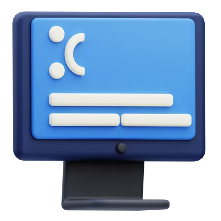 Blue Screen  3D Icon