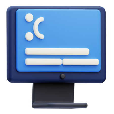 Blue Screen  3D Icon