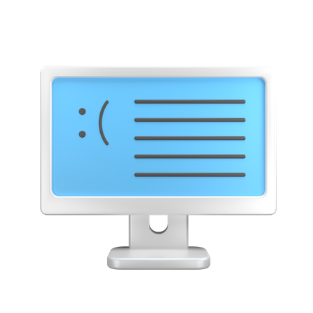 Blue Screen Error  3D Icon