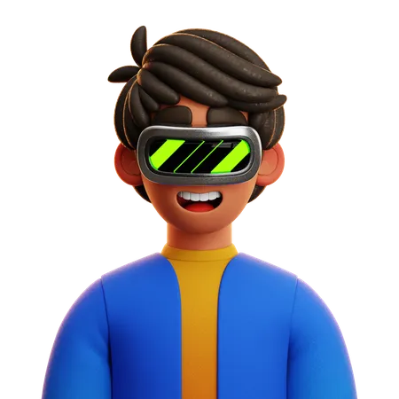 BLUE SHIRT MAN  3D Icon