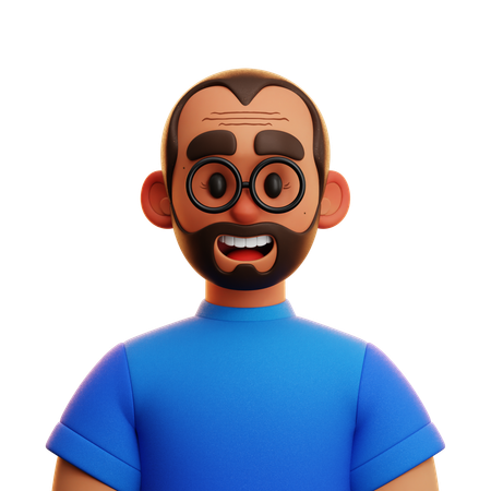 BLUE SHIRT MAN  3D Icon