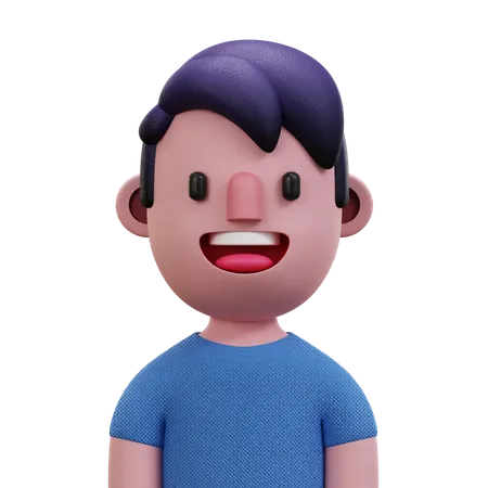 Blue Shirt Man  3D Icon