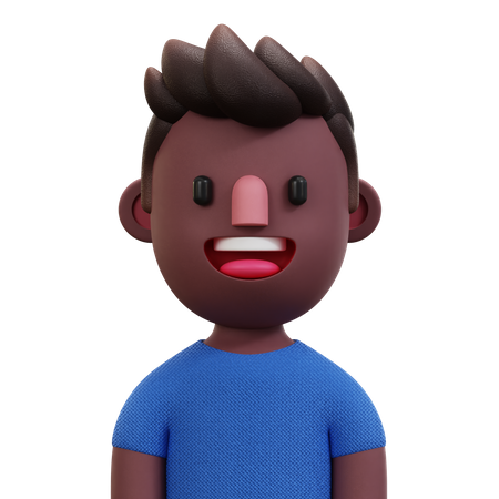 Blue Shirt Man  3D Icon
