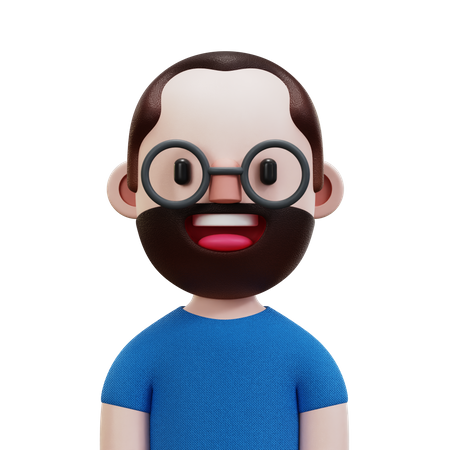 Blue Shirt Man  3D Icon