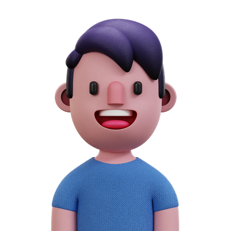 Blue Shirt Man  3D Icon