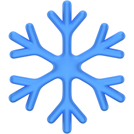 Blue snow flake  3D Icon