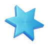 3d blue star illustration