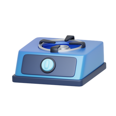 Blue Stove  3D Icon