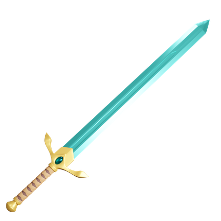 Blue Sword  3D Icon
