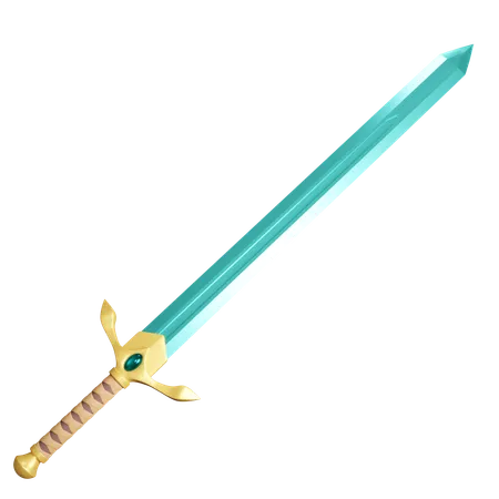 Blue Sword  3D Icon