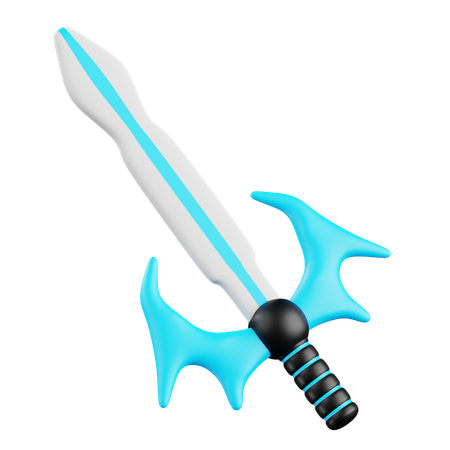 Blue Sword  3D Icon