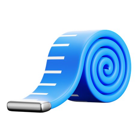 Blue Tape Measurement  3D Icon