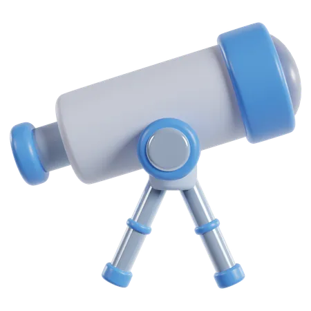 Blue Telescope  3D Icon