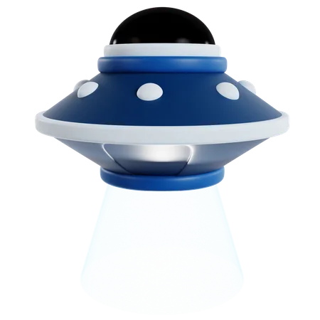 Blue Ufo Spaceship  3D Icon