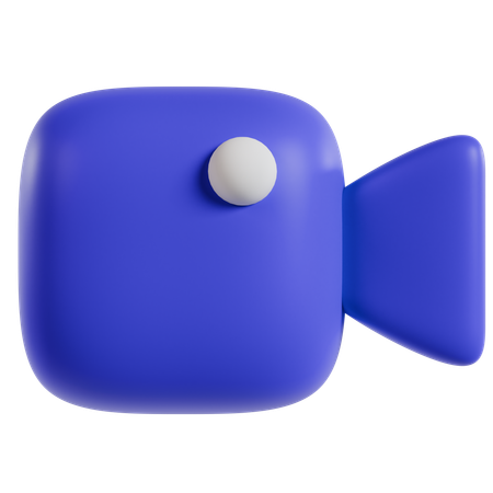 Blue Video Icon  3D Icon