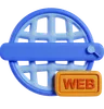 Blue Web With Seo Button