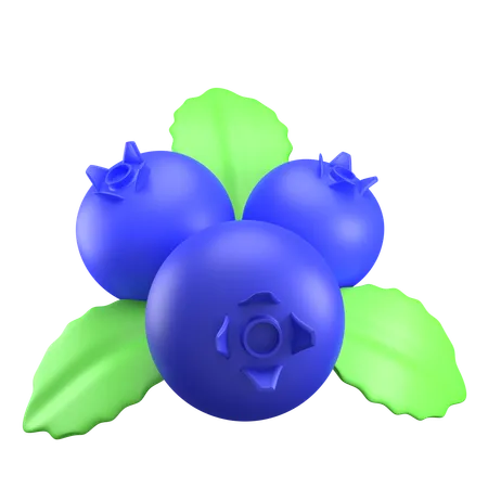 Blueberries  3D Icon