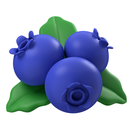 Blueberries  3D Icon