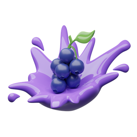 Blueberries juice  3D Icon