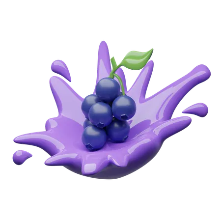 Blueberries juice  3D Icon