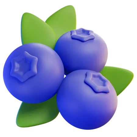 Blueberry 3 D Icon Illustration 3D Icon