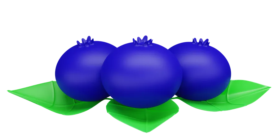 Blueberry  3D Icon