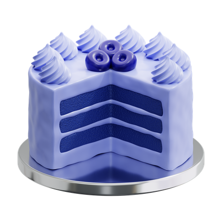 Blueberry Cake  3D Icon