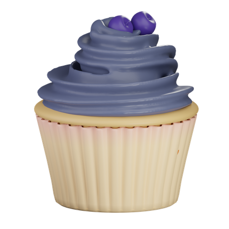 Blueberry Cupcakes  3D Icon