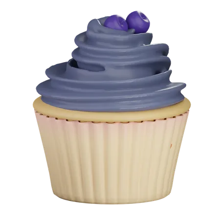 Blueberry Cupcakes  3D Icon