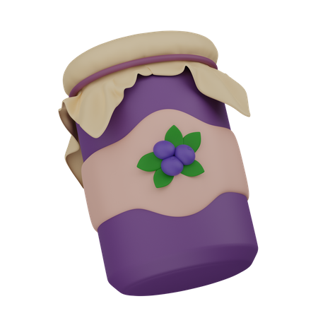 Blueberry jam  3D Icon