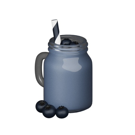 Blueberry Juice 3D Icon