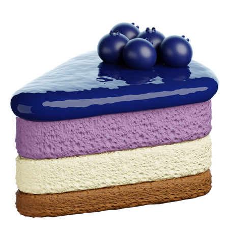 Blueberry Slice Cake  3D Icon