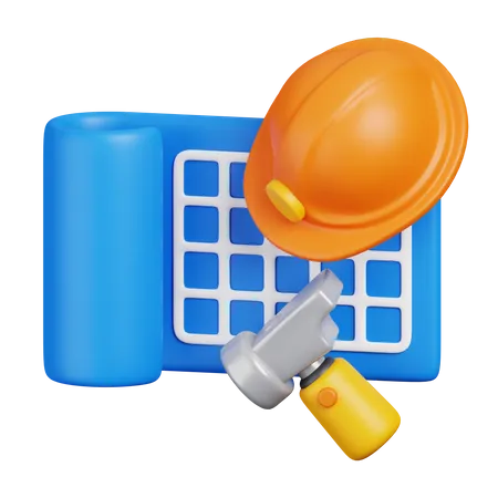 Blueprint and Tool  3D Icon