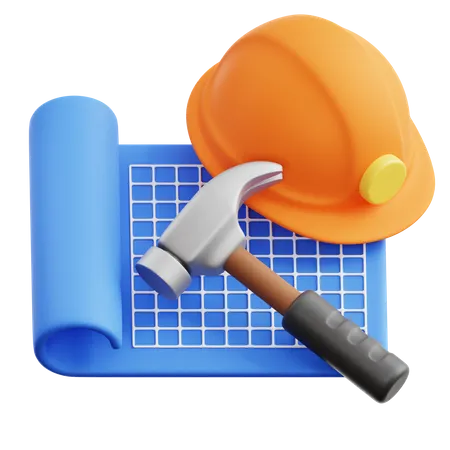 Blueprint And Tool 3D Icon