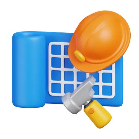 Blueprint and Tool 3D Icon
