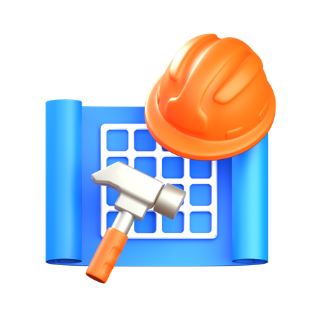 Blueprint And Tool  3D Icon