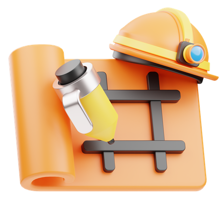 Blueprint And Tools  3D Icon