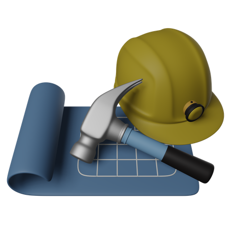 Blueprint And Tools  3D Icon