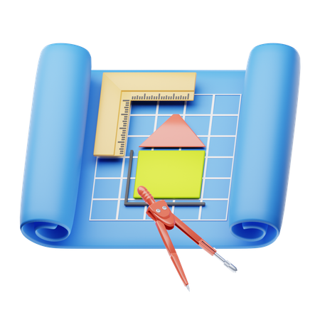 Blueprint (Plan)  3D Icon