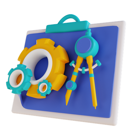 Blueprint Plan  3D Icon